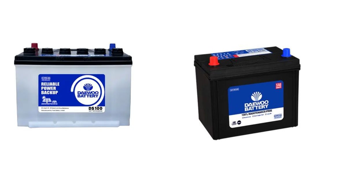 Daewoo Battery Price List